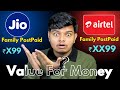 Jio Vs Airtel Family Postpaid Plans - Which One is Best For You ?