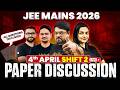 JEE Main 2026 (April Attempt) LIVE Paper Discussion 🔥 | Shift 2 - 4th April 2026  @VedantuMath ​