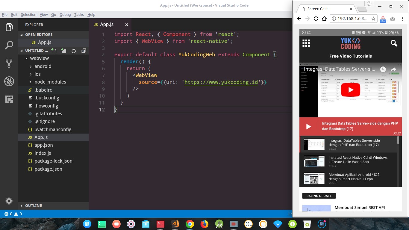 Webview javascript