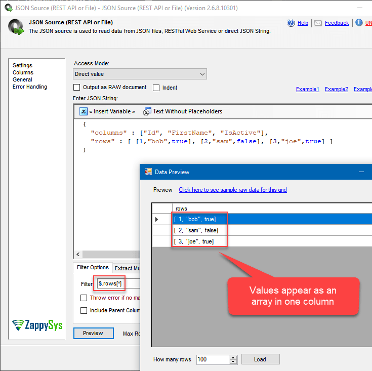 How to convert JSON to CSV File using SSIS ZappySys Blog