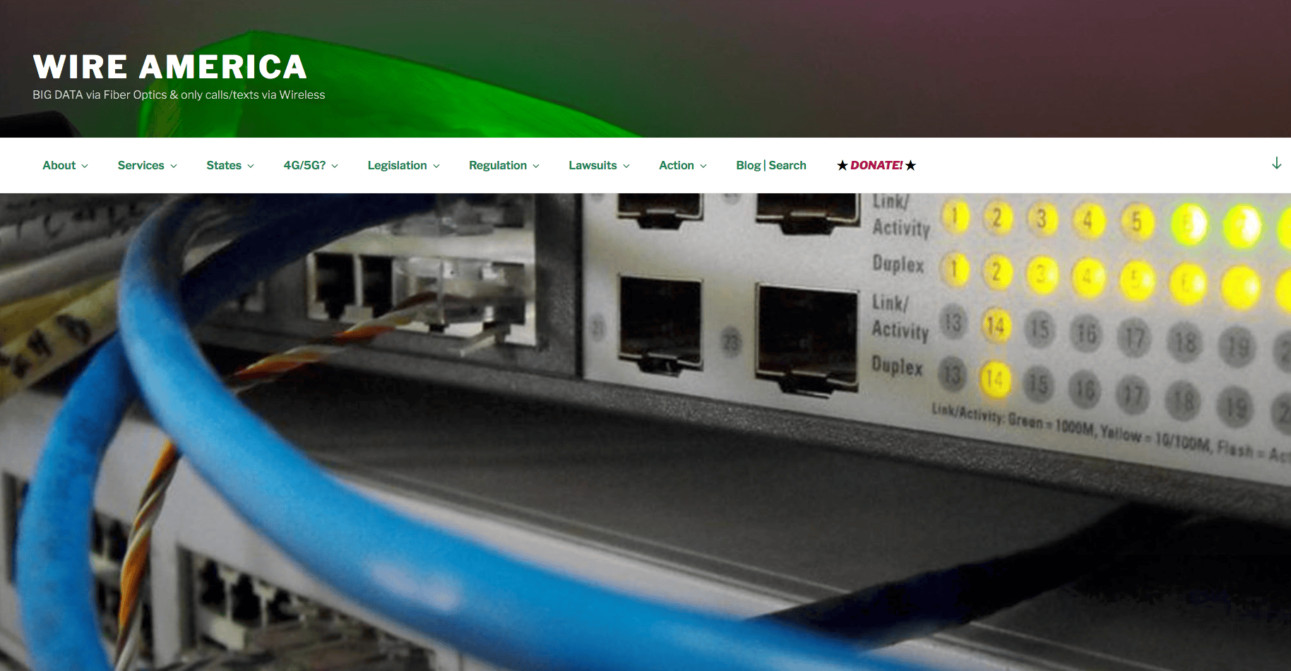 Wire America BIG DATA via Fiber Optic, Coaxial & Ethernet Wires • ZERO5G